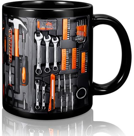 TangDouJM Machiniste tasse à café, boîte à outils ensemble mécanicien automobile, clé bricoleur, outils, papa, mari cadeau, cadeau pour homme | 11 OZ tasse en céramique thé