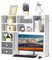VEVOR Schreibtisch Bücherregal 3-stufiger Organizer (94 x 25,4 x 79,2 cm) Tischregale Organizer Ausstellungsregal aus Spanplatte + Melaminpapier, Regal mit rutschfesten Füßen, für Büro Weiß