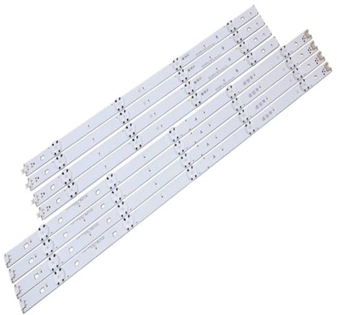 RCBCPLGLNK Tira de retroiluminación LED de 8 Piezas (4 A, 4 B) Compatible for televisores LG 49UF6407 LGE_WICOP_49inch_UHD_REV06_A LGE_WICOP_49inch_UHD_REV06_B NC490DG Tira de luz de TV