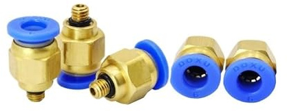 500PCS BSPT PC6-M5, 6mm To M5 Pneumatic Connectors Male Straight One-Touch Fittings
