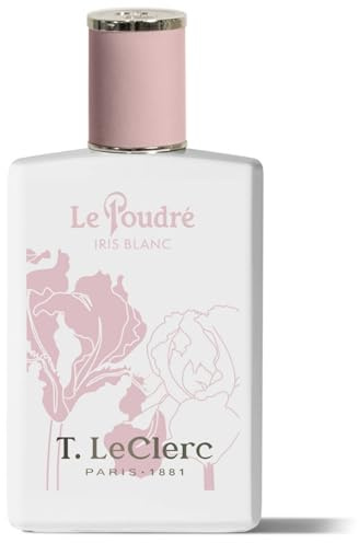 T.LeClerc – Parfum pudré 50 ml – Iris Blanc – Eau de Parfum für Damen – Düfte Iris Blanc, Mimose, Vanille, Moschus, langer Halt, hergestellt in Frankreich bis Grasse (50 ml, weiße Iris)