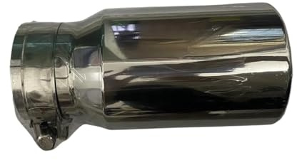 Generisch Endrohrspitze Für Mazda Auspuffendrohrspitzen 76 Mm Einlass 3 Zoll 4 Auslass Schalldämpfer Auto Schalldämpfer Endrohr | Flat Silver