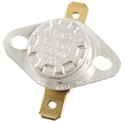 sourcing map KSD301 AC 250V 10A 125 Celsius NC Temperaturschalter Thermostat