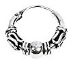 NKlaus Paar Bali Creolen, 925 Sterlingsilber, Kugel, klein, 10mm | Bali Ohrschmuck und Nasenringe