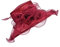 Lawliet Chapeau de cérémonie pour femme en organza, larges bord, plumes et voile A341 - Rouge - Taille Unique