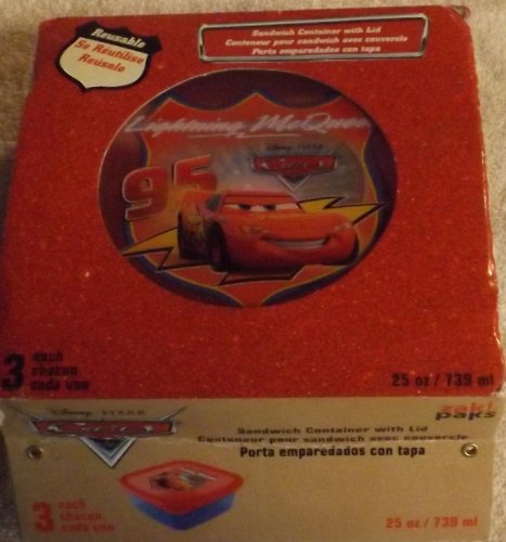 Disney Cars CARH-7655 - Sandwich Dose 3er Pack