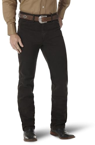 Wrangler Men's Cowboy Cut Slim Fit Jean Jeans, Black Chocolate, 36W / 29L