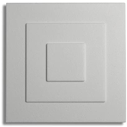 DECOSA Rosace Yvonne - 32 x 32 cm - polystyrène - blanc - 1 pièce