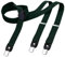 DonDon Hosenträger Herren grün schmal 2,5 cm - Extra starke Clips für Anzug - Hosenträger Herren extra stark - Ideal für Männer oder Damen Rockabilly Suspenders