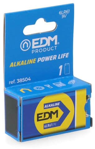 EDM 38504 Pile Alkalina 6Lr61 9V