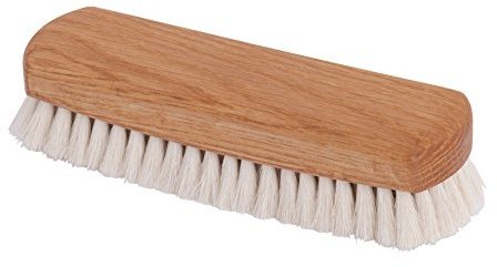 Bürstenhaus Redecker Goat Hair Shoe Shine Brush with Oiled Oakwood Handle, 6-1/4-Inches, Light