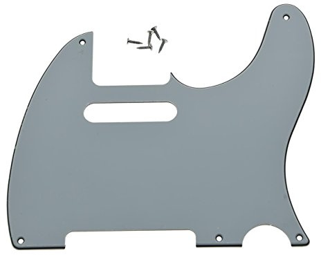 Kaish American Vintage 5-Loch Tele Pickguard TL Gitarren-Schlagbrett-Schutz für Tele/Telecaster Weiß 3-lagig