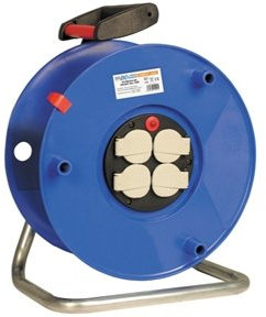 ABC TOOLS E 1066 3000 uso industriale AVVOLGICAVO VUOTO 50 m, Multicolore
