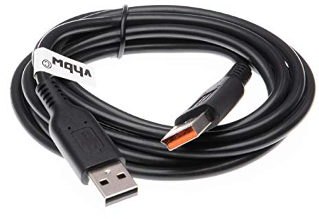 vhbw USB Kabel kompatibel mit Lenovo IdeaPad MIIX 700 Tablet - Datenkabel (Standard-USB Typ A) 2in1 Ladekabel, 200cm, schwarz