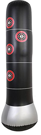 Sac de Boxe Punching Bag Poinçonnage Sac, Gonflable Heavy Punching Bag Target and Punching Formation Tumbler Bop Sac avec Gonfleur d'air Pédale de la Pompe Replacement pour Enfant Adulte