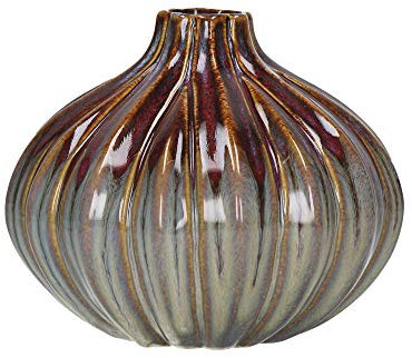 Pomax Vase Baia aus Keramik, glasiert - Maße: Ø 16 x H 14 cm