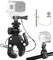 Pipe Rod Pole Clamp Handbar Mount with Stainless Steel Safety Tether for GoPro Hero 8 7 6 5 4 3+ Session Action Camera, Hunting Camera, DJI OSMO Action, LCD Monitor, DSLR Cameras, DV, Fishing Rod