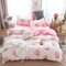 Mateju Bettwäsche Set 220x240 3 Teilig, Kawaii Style Bettbezug & 2 Kissenbezug 50x75cm mit Reißverschluss, Pfirsich Obst Drucken Microfaser Bettbezug Set Cute Decor