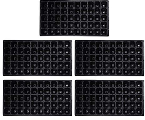 BESPORTBLE 5pcs 50 plastic plant trays 50 cell plug trays starter cups greenhouse germination tray decorate ornaments kits indoor plant pot Mini Plant Pot trainer deep