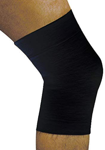 MANIFATTURA BERNINA Elan 2007 (Taglia 1) Ginocchiera Termica Tubolare in Lana Merino e Seta, Fascia Ginocchia in Lana e Seta 100% Made in Italy