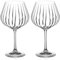 DIAMANTE Champagne Cocktail Saucers/Coupes 'Mirage' Pair - Crystal Gin Balloon Glass with Optic Effect - Set of 2…