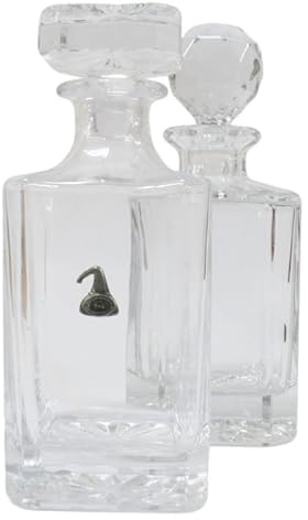 Whiskey Still Cut Crystal Glass Decanter & Golf Ball Style Stopper 393