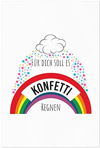 JUNIWORDS Poster, Für Dich soll es Konfetti regnen, 20 x 30 cm