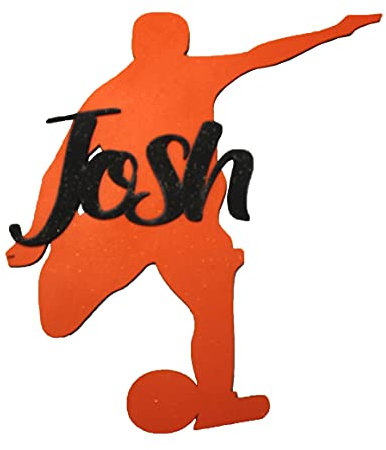 MadeAt94 Football Lover Wall Wooden Sign Decoration for Kids Playhouse Personalised with Name