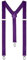 The Fancy Dress® Bretelle regolabili unisex per adulti e bambini, cintura sottile per pantaloni, con clip in metallo resistente, 25 mm, Viola, Taglia unica