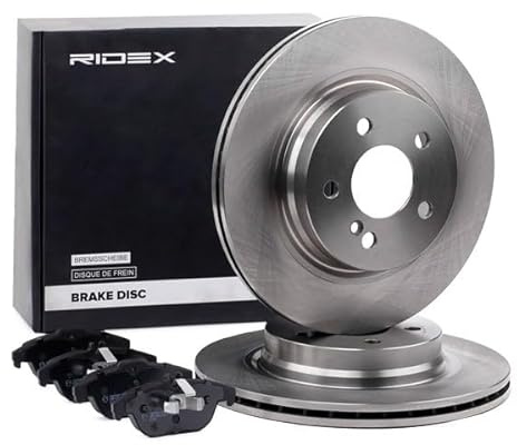 RIDEX Bremsenset Hinten 300mm Bremsscheiben und Bremsbeläge Kompatibel mit MERCEDES-BENZ C-Klasse Limousine W204 Belüftet