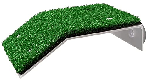 Micvtve Plataforma para Tomar el para Tortugas CéSped Plataforma para Tomar el para Descansar para Tortugas, Rampa Tortuga de Hierba de SimulacióN para Tanque de Tortugas, Reptil M