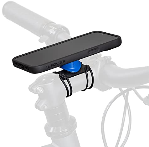 QUAD LOCK Vorbau/Lenker Handyhalterung Fahrrad Kit mit iPhone 14 Pro Max MAG Hülle