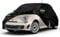 Autoabdeckung Wasserdicht Ersatz für FIAT 500/500C/500E/Abarth 2007-2024 Auto Abdeckplane, Autoplane Outdoor Autogarage Abdeckung mit Reißverschlusstür für Sonne Regen Staub Schnee Vogelkot Schutz