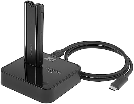 ACT M.2 NVMe/PCIe Dual SSD Docking Station, clonación Fuera de línea y Copia de Seguridad de Datos, Cable USB-C 3.2 Gen2 de 10 Gbps, para Llave M y B+M, disipador de Calor, sin Montaje – AC1502