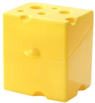 NGUMMS Contenedor de Queso rallado | Recipientes herméticos para Almacenamiento de Alimentos con Tapa - Contenedor de Almacenamiento de Alimentos con diseño de Queso, eliminador de olores