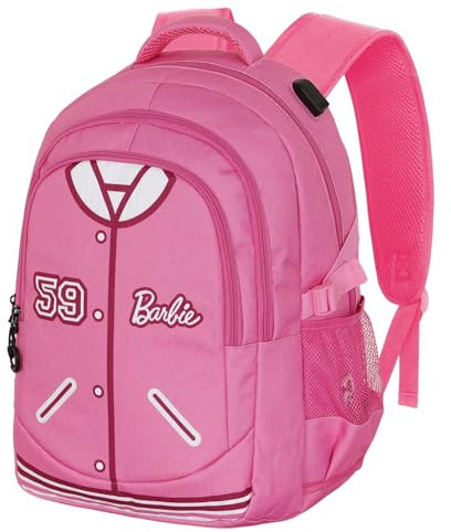 Barbie Varsity-Zaino Running PLUS, Rosa, 34 x 46 cm, Capacità 32 L