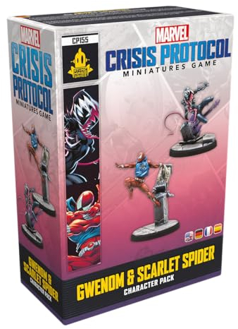 Atomic Mass Games, Marvel: Crisis Protocol – Gwenom & Scarlet Spider, Charakter-Erweiterung, Tabletop, 2 Spieler, Ab 14+ Jahren, 90-120 Minuten, Deutsch, Mehrsprachig