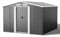 XEMQENER Metal Garden Shed with Base, 6x8 FT Lockable Shed for Tools, Equipment, Bike - 257x205x178cm, Black