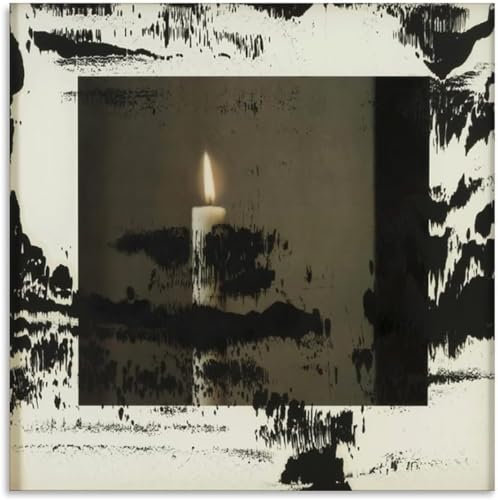 LATAFA Berühmte Gerhard Richter Poster und Drucke Kerze Wandkunst Gerhard Richter Leinwand Gemälde Galerie Bilder für Wohnzimmer Dekor 50x50cmx1 Kein Rahmen