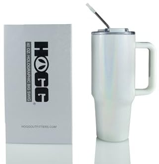 Hogg 40oz Big Swig - Holographic (Shimmer), 40 oz Sublimation Tumblers Bulk, Sublimation Tumblers with Handle, Blank Cups for DIY and Crafting, Bulk Cups with Lids and Straws, Versatile Spillproof Lid
