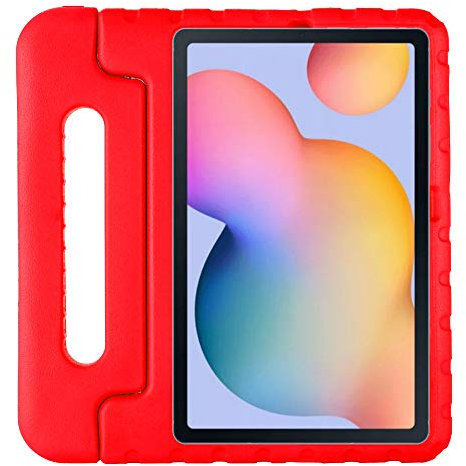 MUDASANQI Case for Samsung Galaxy Tab S6 Lite 10.4'' 2024/2022/2020 (SM-P620/P610/P615), Shockproof Convertible Handle Stand Light Weight Kids Case for Samsung Galaxy S6 Lite Tablet (Red)