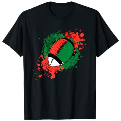 Rugby-Enthusiast mit Flagge von Madagaskar T-Shirt