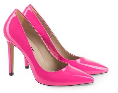 Michael Soul Lucia Stiletto Pumps I EUR 44 I 10cm Absatz I Damen & Herren I Stilvolle High Heels aus Kunstleder I Komfortabel und klassisch I Neon Pink
