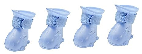 Milisten Forniture per Animali Domestici 4 Paia di Stivali da Pioggia per Cani Non Ispessiti per Il Freddo