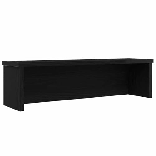 vidaXL Kitchen Rack Stackable Black 60x15x16 cm Engineered Wood, kitchen storage shelf, cabinet organizer, kitchen counter shelf