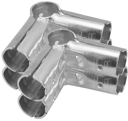 ROMISBABA 25 mm Rohrverbinder 4 Stück Maschendrahtzaun-Teile Edelstahl-Klemmen 90 Grad robuste stabile Konstruktion