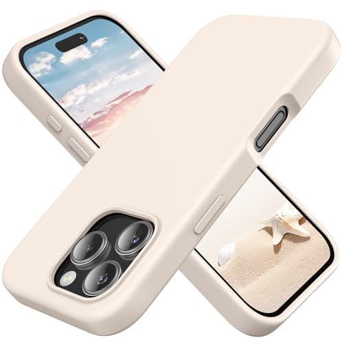 TAXXOE Silicone Case Compatible with iPhone 16 Pro Max Case Soft Ultra Slim Protective Shockproof Liquid Silicone Phone Case,Anti-Scratch Microfiber Lining, 6.9 Desert Gold