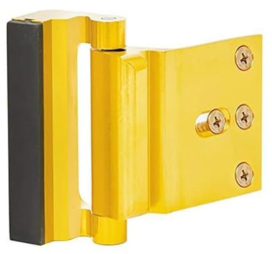 MOUMOUTEN 800lbs Home Security Lock, Aluminum Alloy Door Reinforcement Lock for Front and Internal Doors (Gold)
