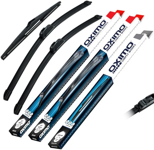 OXIMO Scheibenwischer für Toyota Yaris 2 II XP9 Fließheck 2005-2011 | Front und Heckscheibenwischer, 3er Set Wischerblätter - links 600 mm, rechts 350 mm, hinten 300 mm