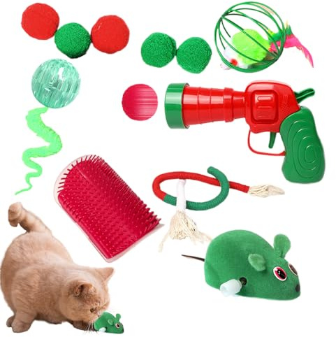 Jeux D'enrichissement Pour Chats,Jeu De Jouets Balle Souris Chats | Boule D'exercice Intelligente Pour Noël | Pour Soulagement De L'ennui Enrichissement Comportemental Intérieure Stimulation